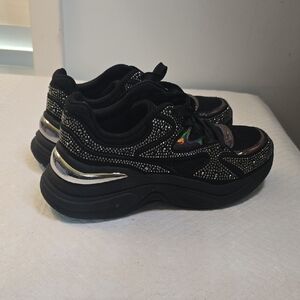 Skechers Black Sneakers with Metallic Accents